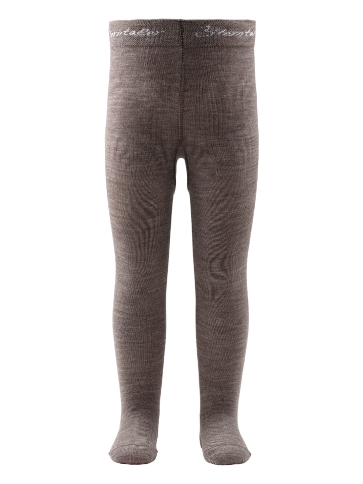 Strumpfhose Wolle in braun mel.