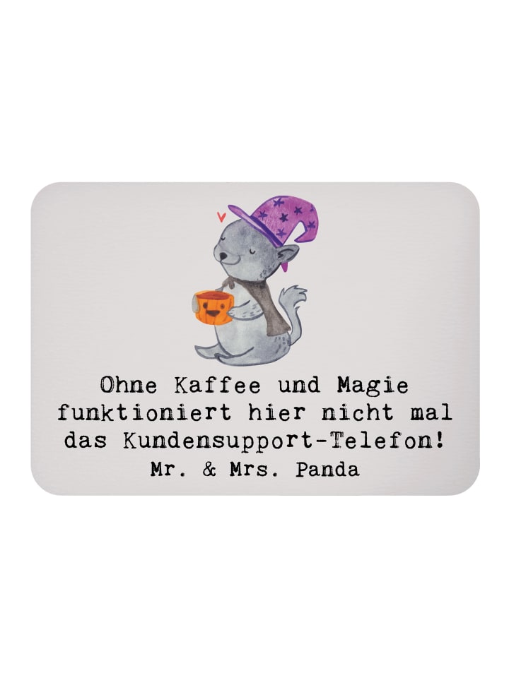 Magnet Kundensupport Magie mit Spruch in Grau Pastell