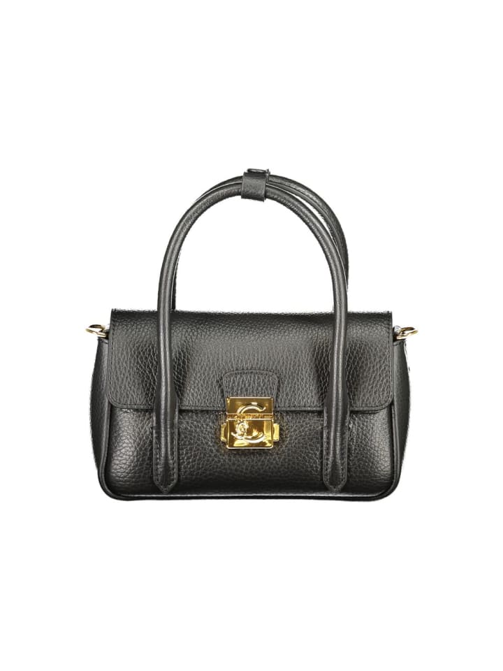 Schwarz Damen Handtasche aus Leder