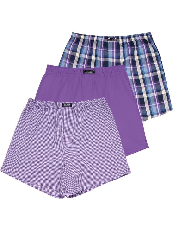 3 Stück Herren Web Boxershorts in Lila