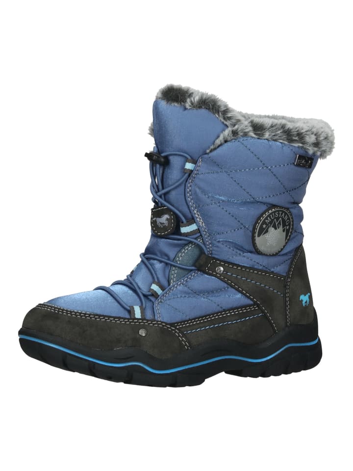 Stiefelette Blau