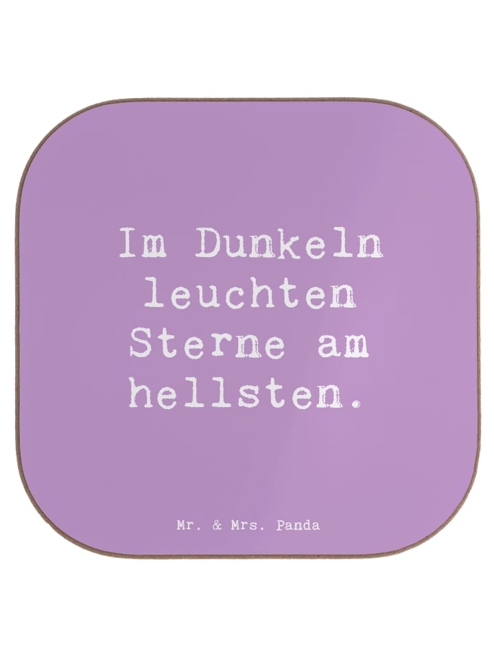 Coaster Spruch Angst vor Dunkelheit überwinden ... in Lavendeltraum