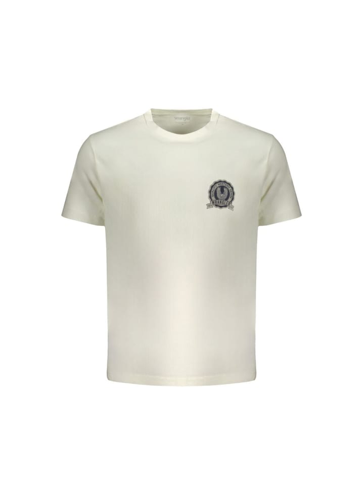 Weiß Baumwolle Herren T-Shirt