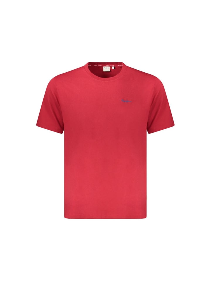 Rot Baumwolle Herren T-Shirt
