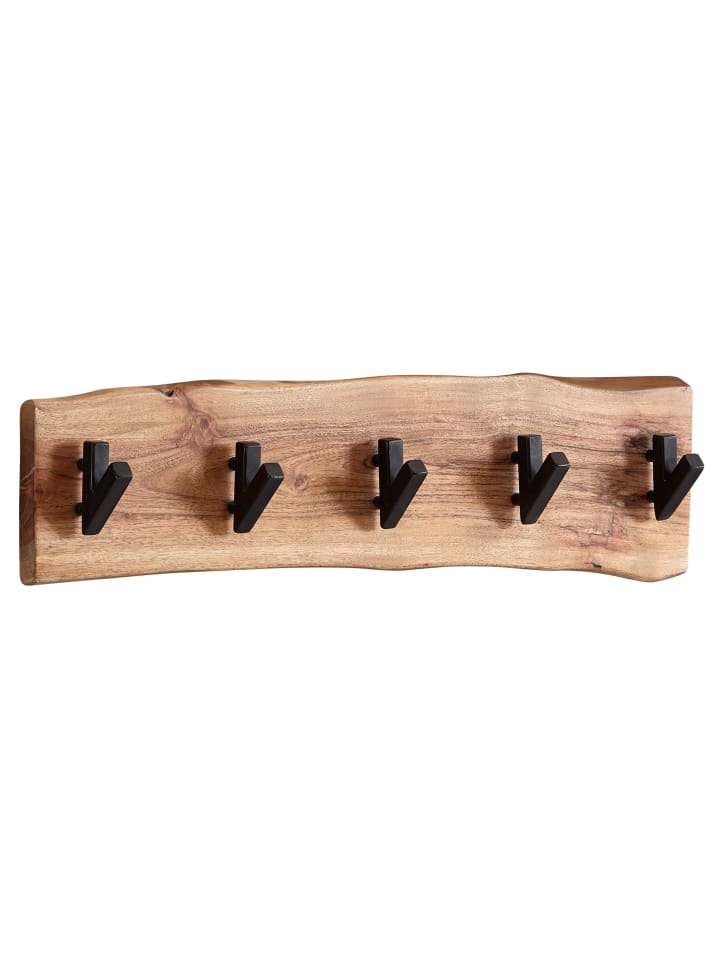 Wandgarderobe in Braun / Akazie / 60x9x17