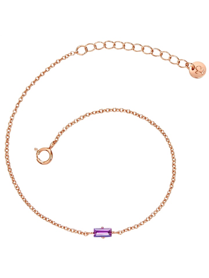 Armband aus Sterling Silber mit Zirkonia in roségold