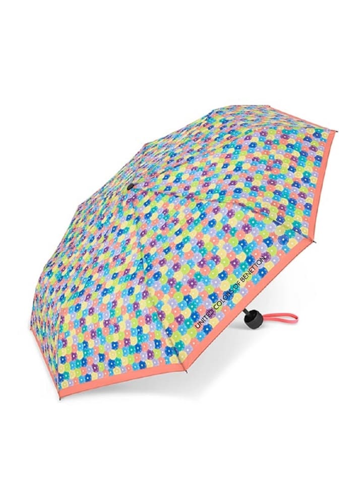Benetton Super Mini Manuell Taschenschirm in blooming dots peach