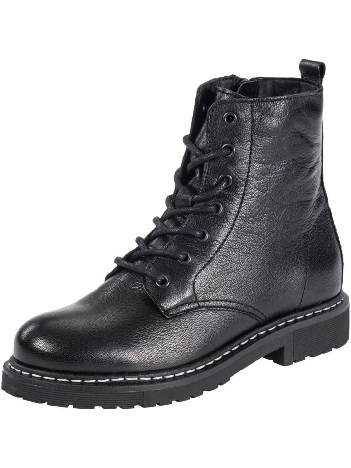 Schnürstiefeletten Biak in Schwarz
