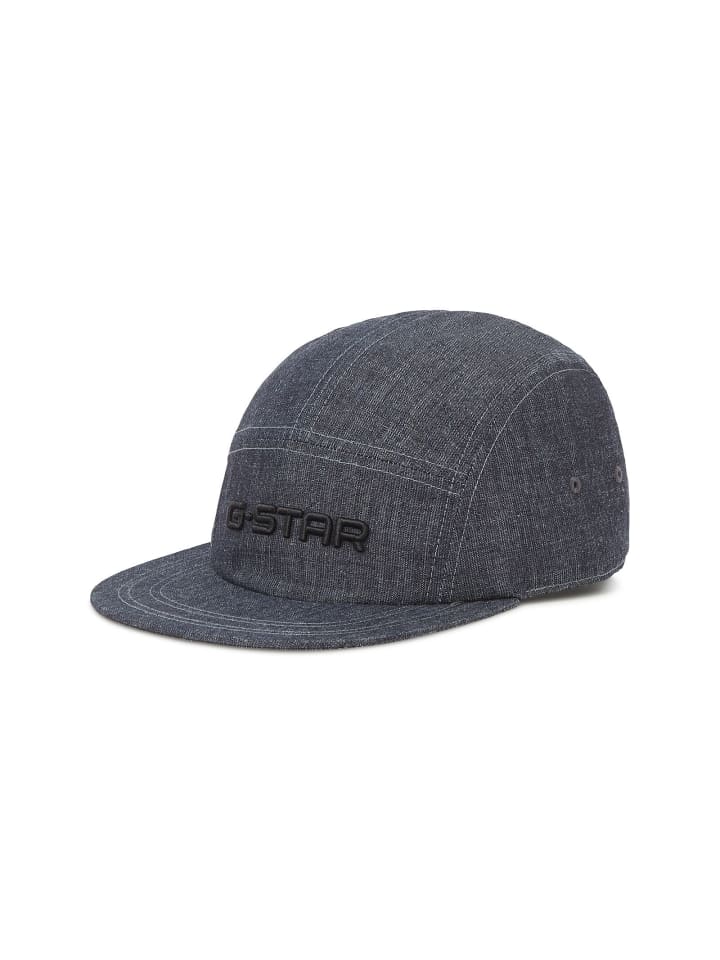 Flat Brim 5 Panel Cap raw denim