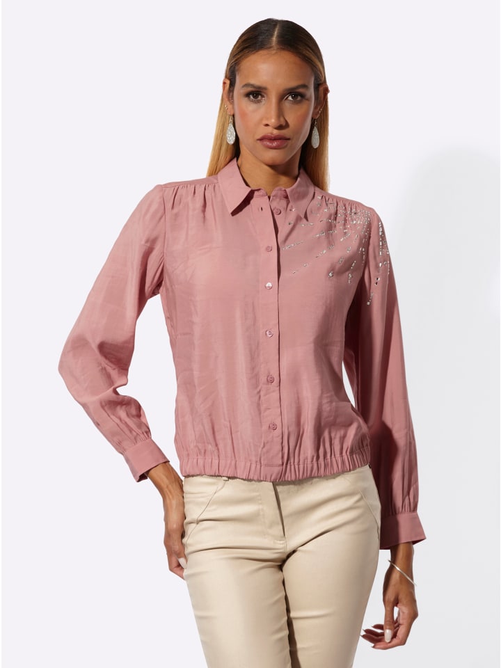 Modal-Bluse in rosenholz