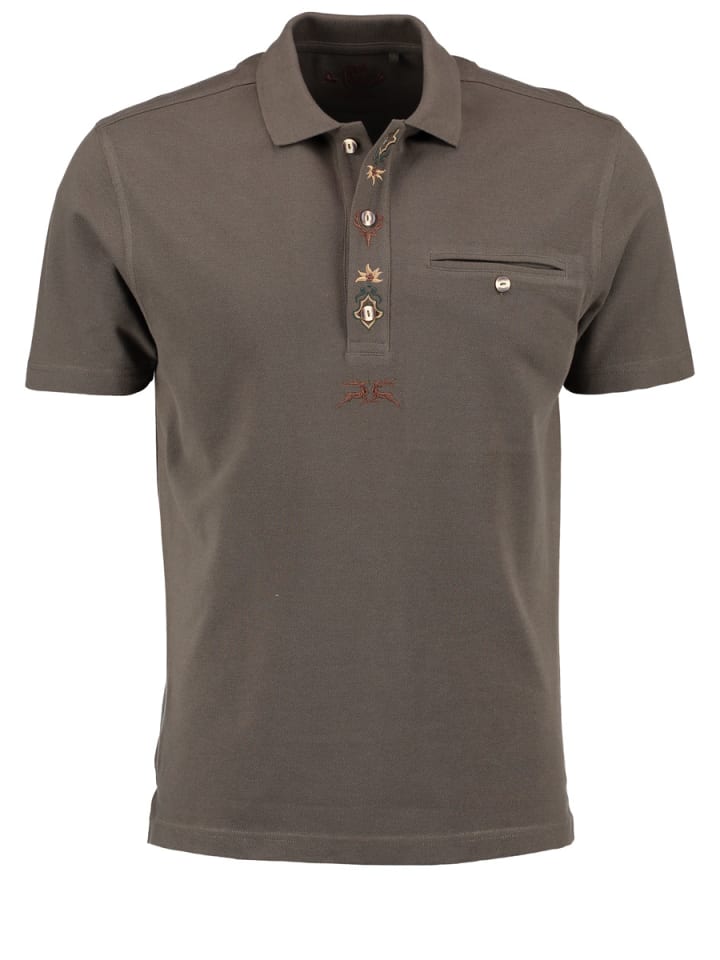 Poloshirt Esoqo in dunkelgrün