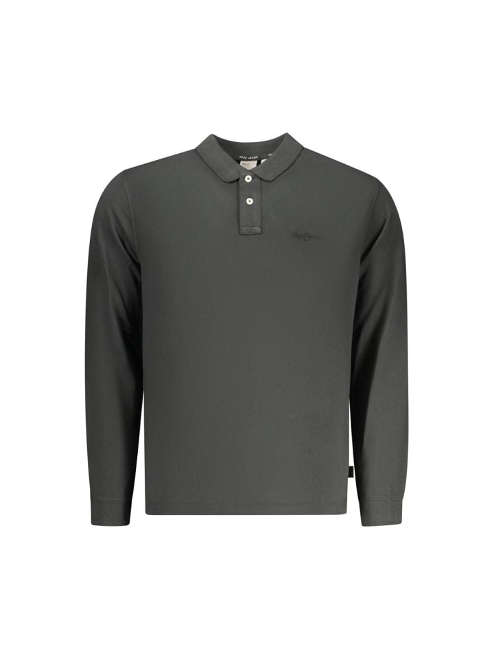 Schwarz Baumwolle Herren Polo Hemd