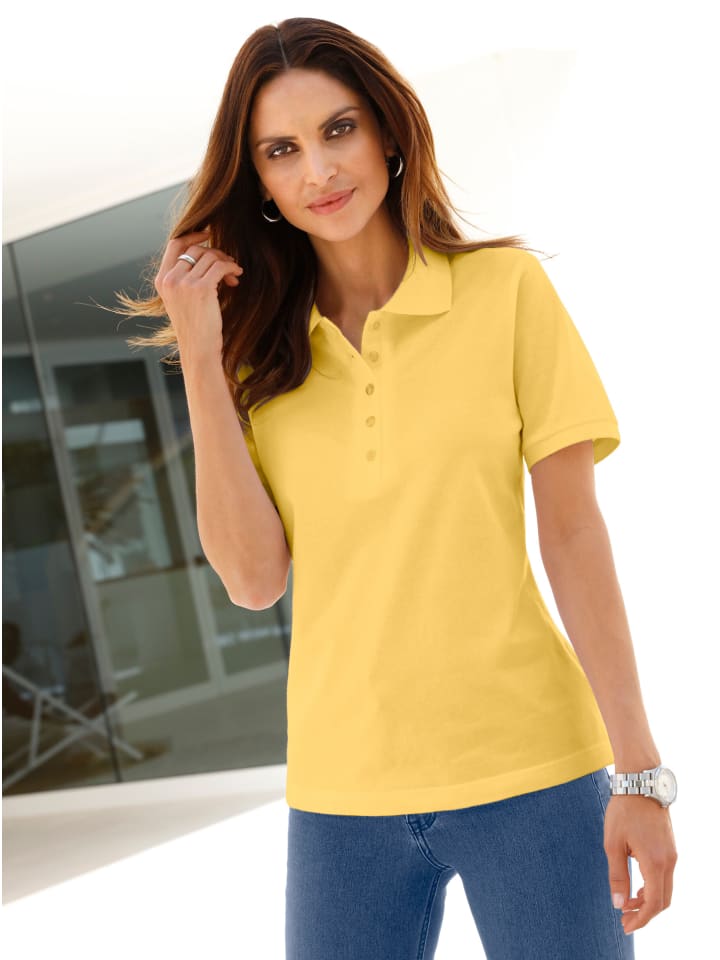 Poloshirt in maisgelb