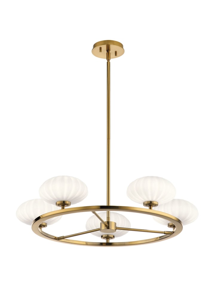 Kronleuchter EEK A Ø 71.1 x (T)26.8 cm in Gold Weiß