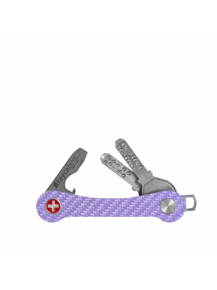 Schlüsselhalter Carbon in violet