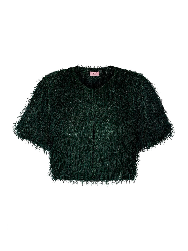 Bomberjacke mit Lurexfaden in Dark Moss