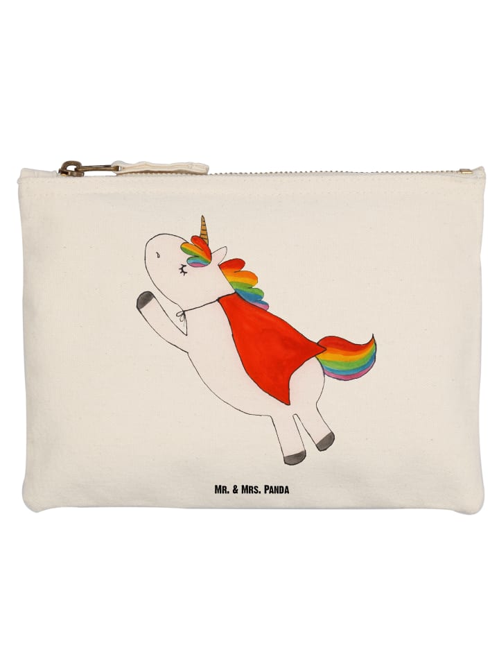 Schminktasche Einhorn Super ohne Spruch in Weiß