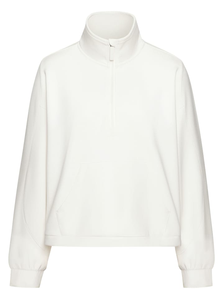 Langarmshirt in wollweiß
