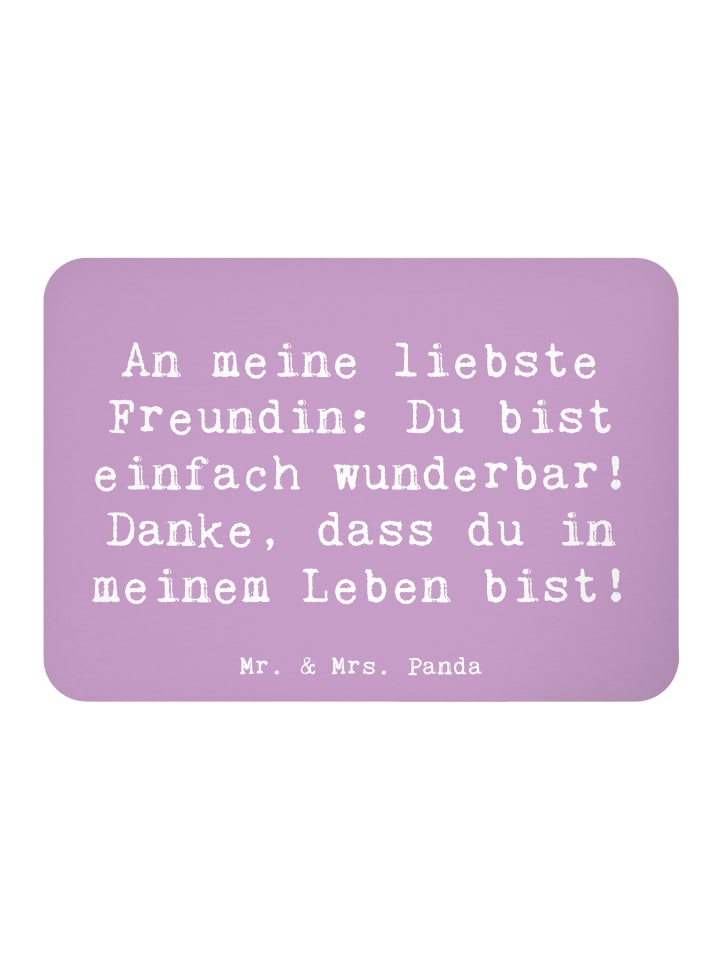 whiteboardmagnet Spruch Liebste Freundin mit Sp... in Lavendeltraum