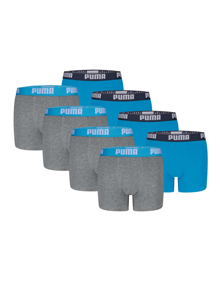 Boxershorts BOYS EVERYDAY BASIC BOXER 8P in 277 - blue / grey mélange