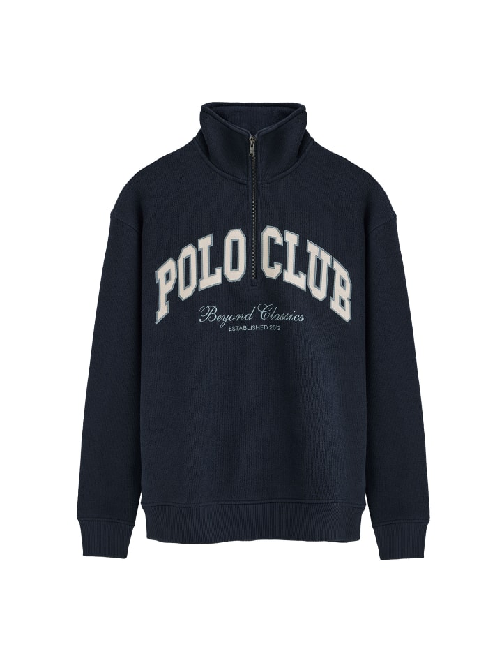 Sweatshirt MAN SELDON IO LONG SLEEVE OVERSIZE FIT in Navy Blau