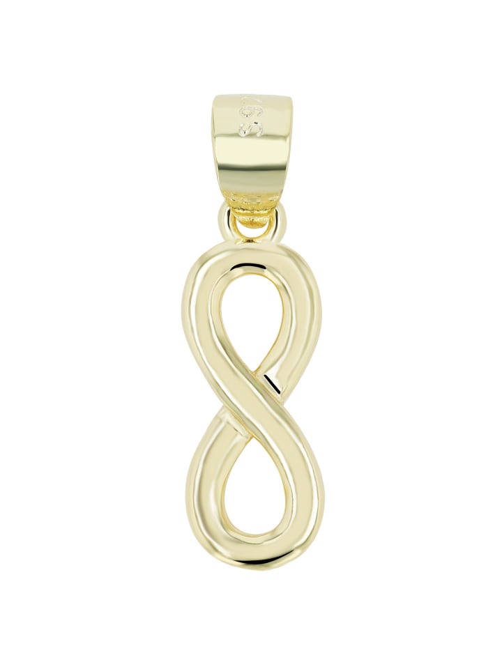 Damen Anhänger Unendlichzeichen aus 925 Silber in gold