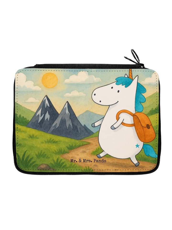 Mäppchen Einhorn Bergsteiger Design ohne Spruch in Weiß