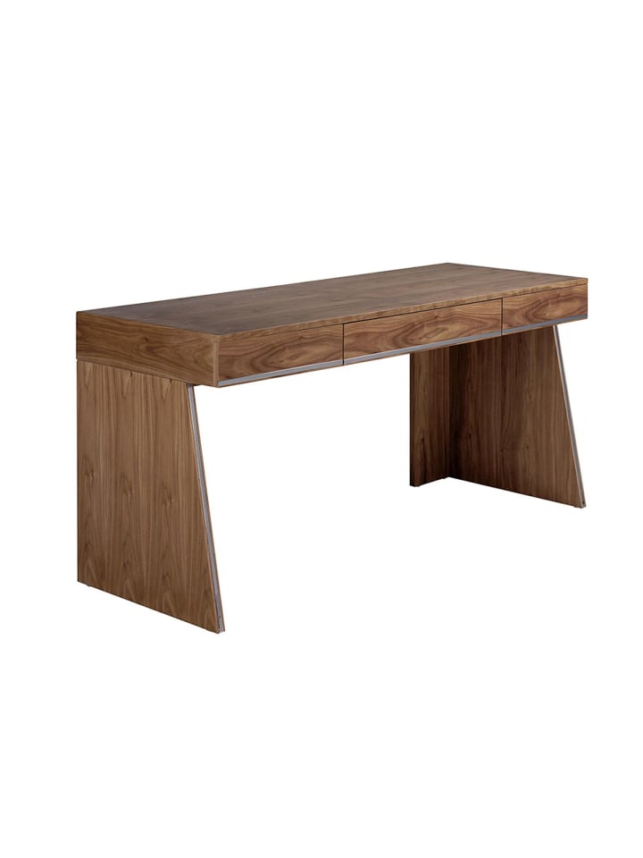 Schreibtisch 3217 in Walnuss / Stahl – (B)160 x (H)76 x (T)61 cm