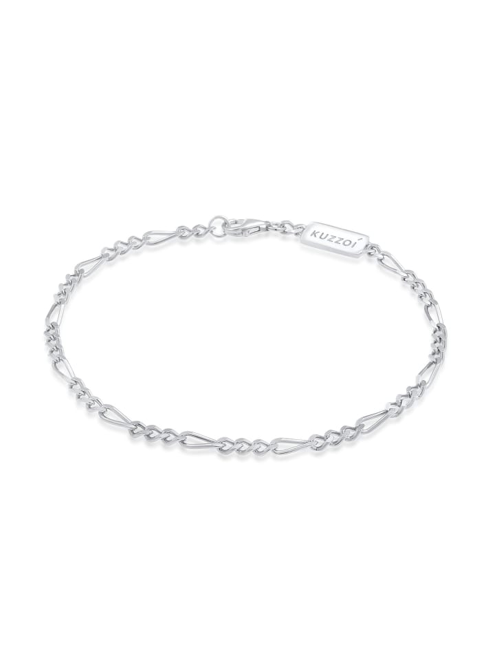 Armband 925 Sterling Silber Figaro in Silber