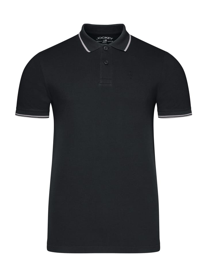 Poloshirts Pique Polo in Schwarz
