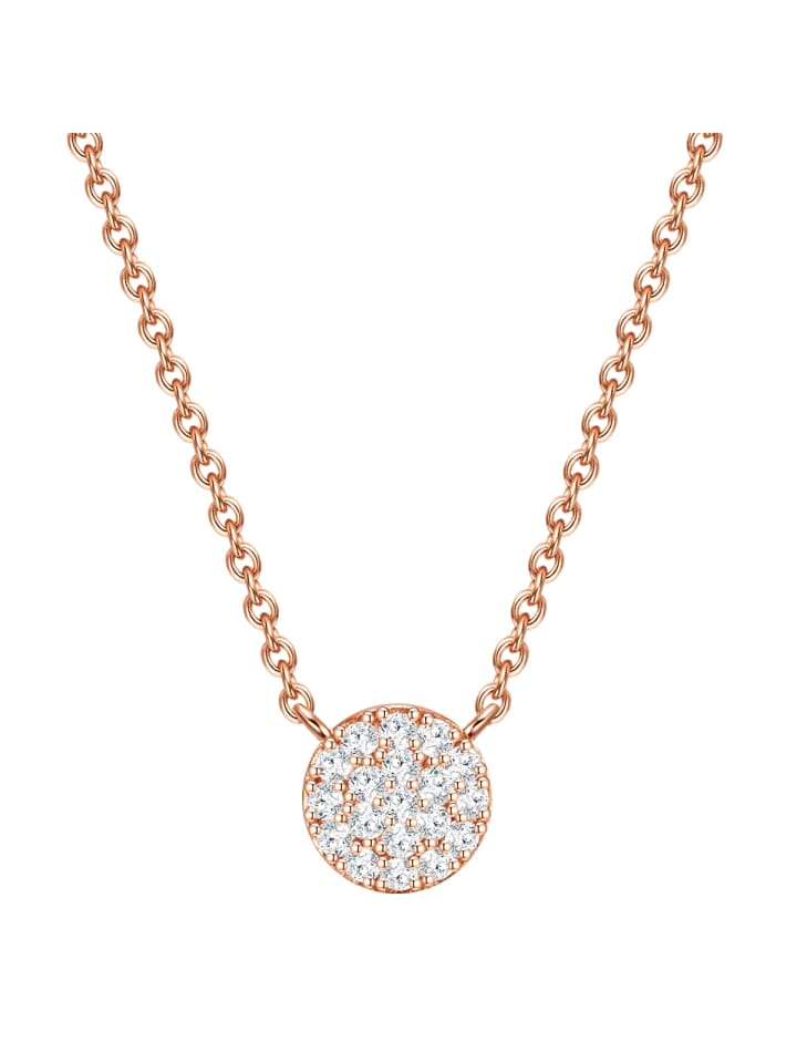 Halskette aus Sterling Silber mit Zirkonia in roségold