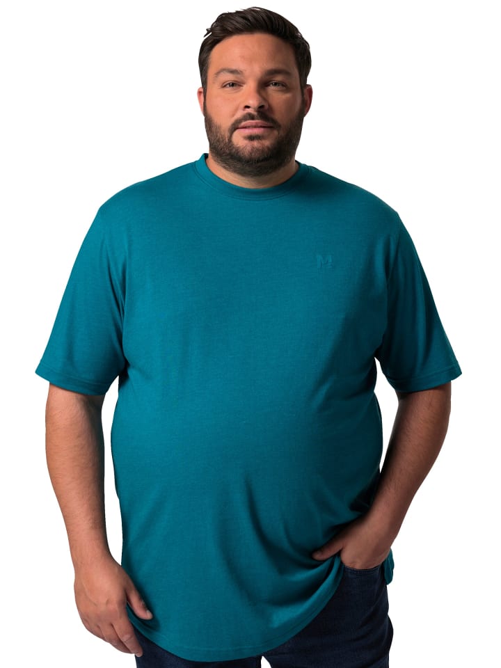 Kurzarm T-Shirt in rauchblau