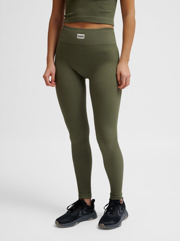 Leggings Hmlpulse Damen in DUSTY OLIVE