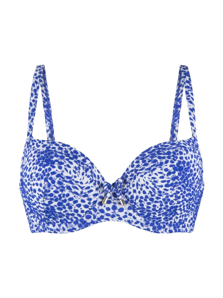 Bikini top Blau weiss Druck