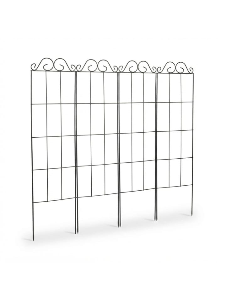 4 x Rankgitter in Schwarz - (B)30 x (H)116 cm