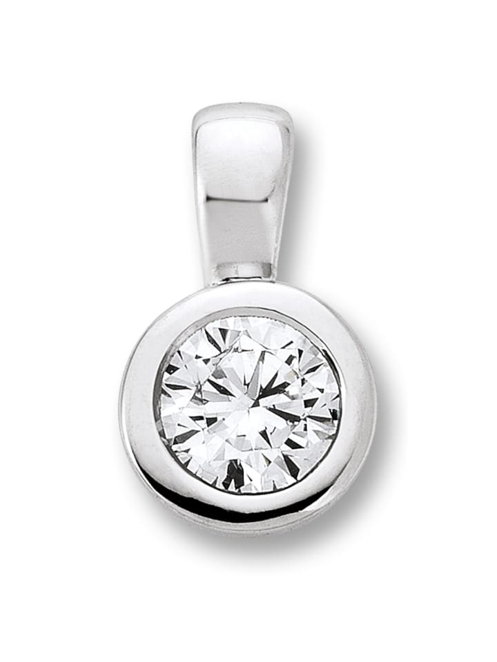 Zirkonia Anhänger aus 925 Silber in silber