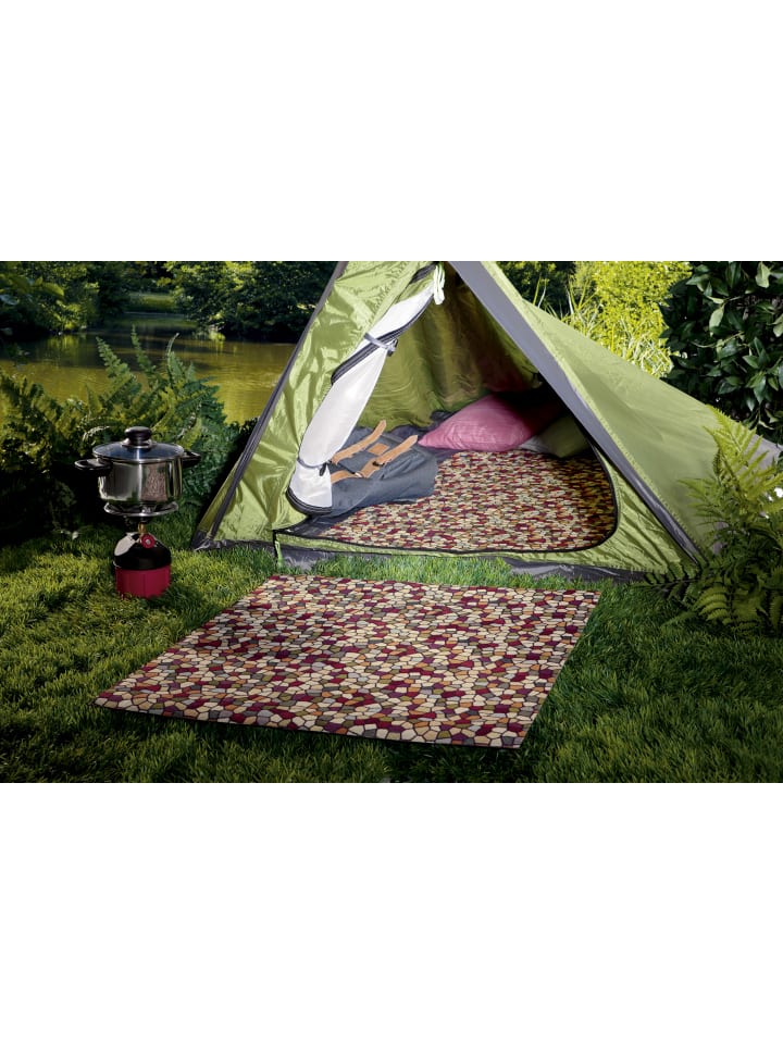 1 Mira Jacqu.Teppich Mosaik Multicolor 80/200 cm in mehrfarbig