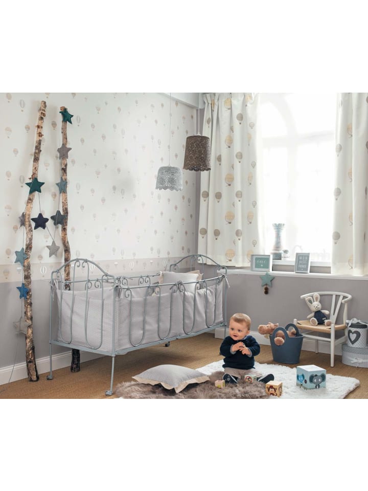 My Little World Tapete Heissluftballons braun grau blau