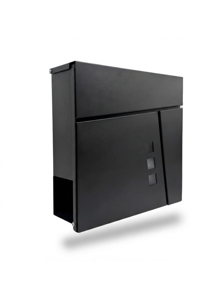 Briefkasten in Schwarz - (B)37 x (H)37,5 x (T)10,5 cm