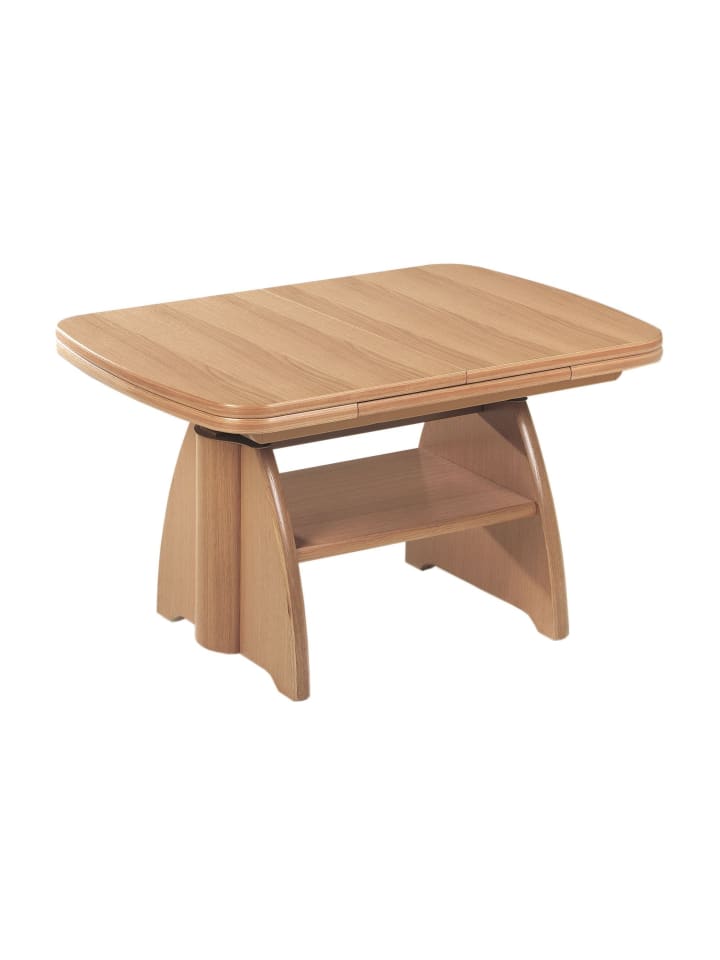 FUNKTIONSTISCH ausziehbar Cass 125(165,5) x 75 x 56-75 Wohnzimmertisch Wildeiche