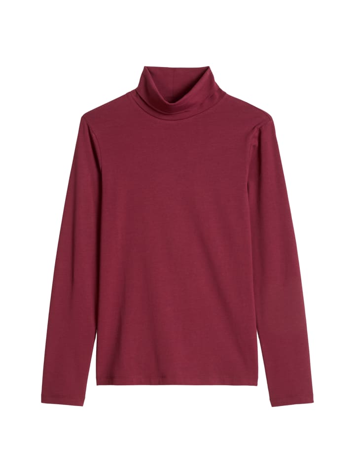 Turtleneck Longsleeve slim in Deep Burgundy