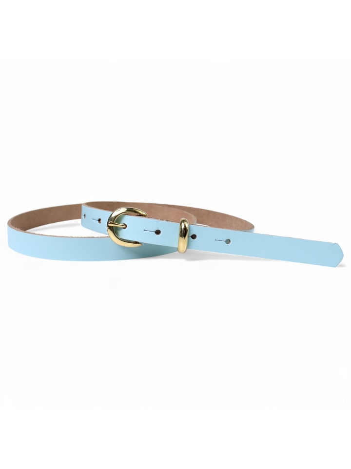 Ledergürtel in Aqua