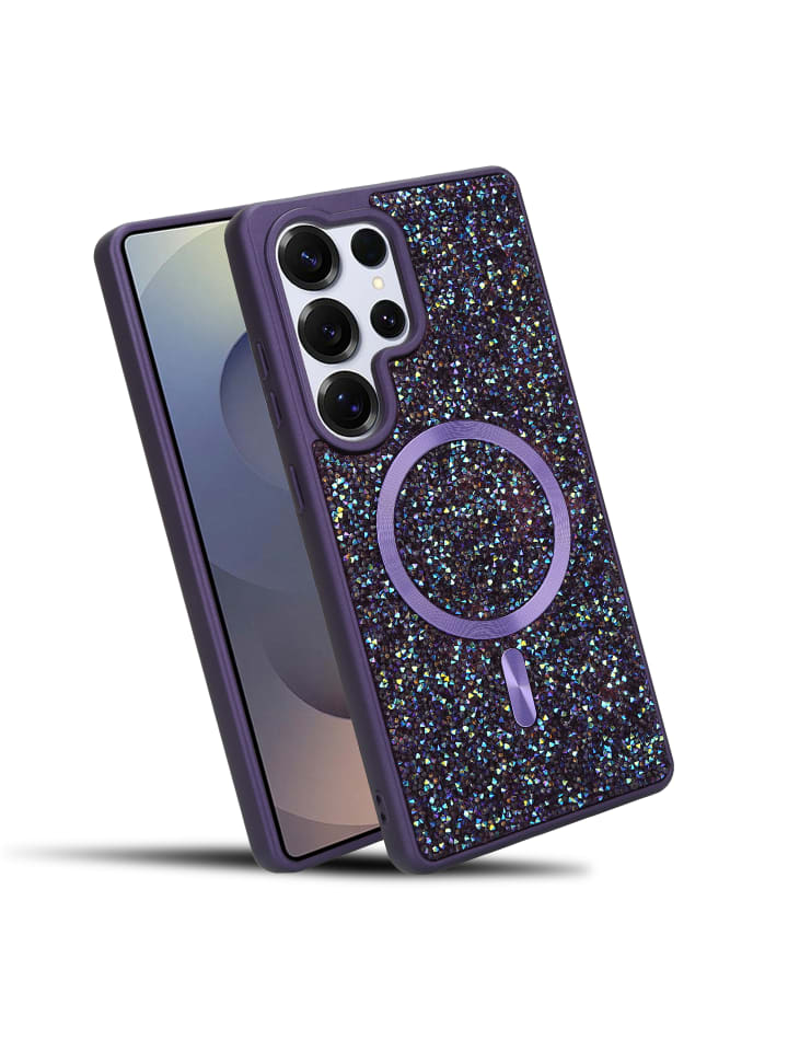 Hülle für Samsung Galaxy S25 Ultra Glitzer Schutzhülle in Lila