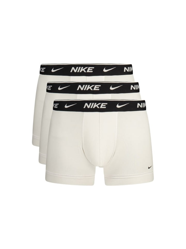 Weiß Baumwolle Herren Boxershorts Kurz