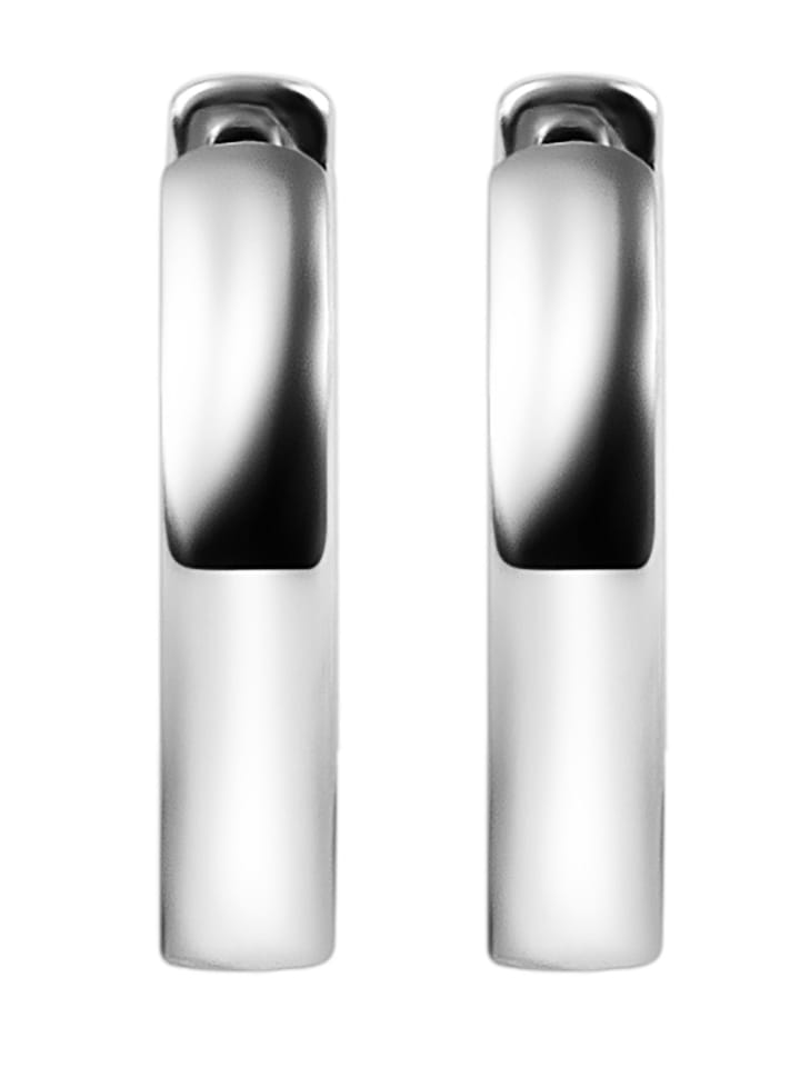 Damen Ohrringe – Klappcreole aus 925 Silber in silber