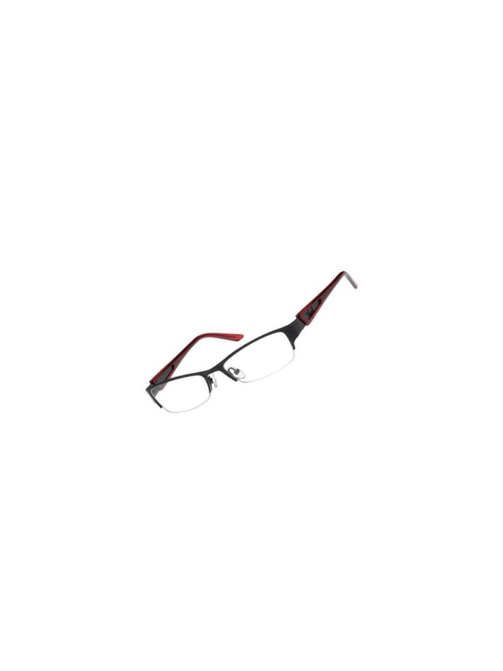 Fossil Brillengestell aus Metall in Schwarz/Rot