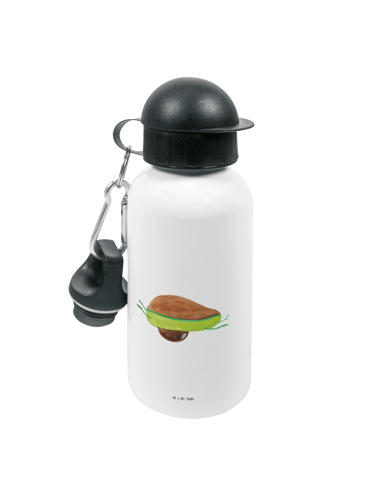 Trinkflasche Avocado Yoga ohne Spruch in Weiß