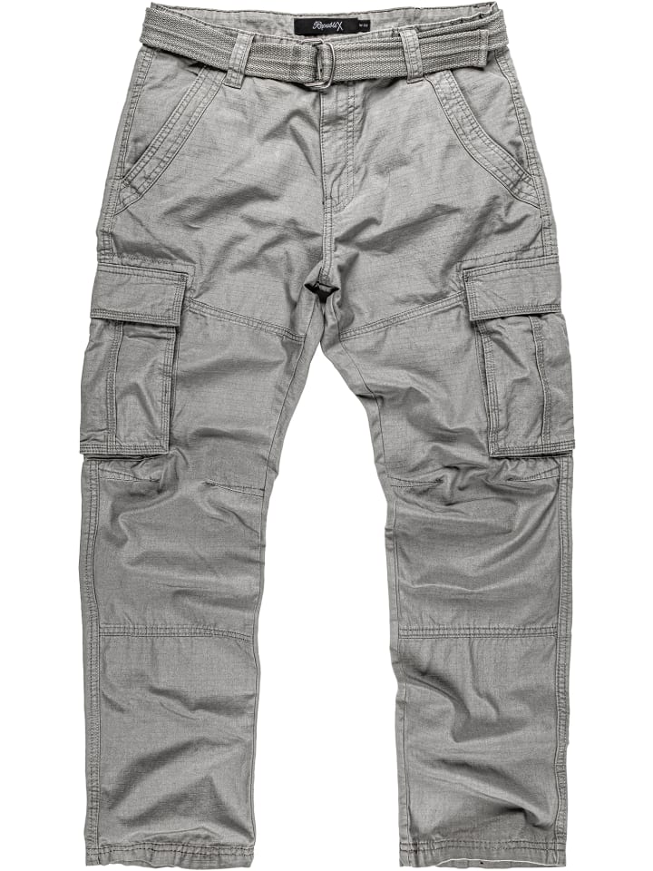 Chino inkl. Gürtel JAY in Hellgrau