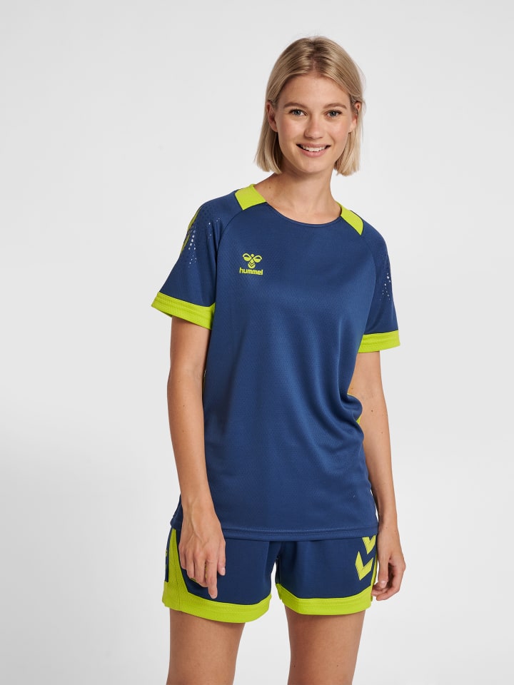 T-Shirt Hmllead Damen in DARK DENIM