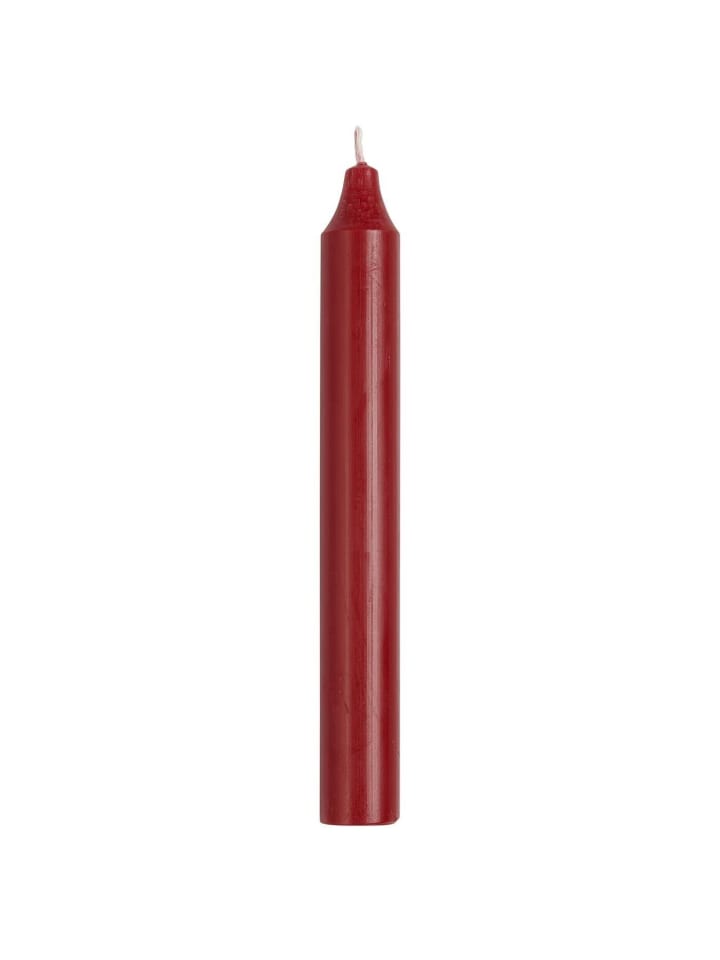 Rustikale Stabkerze 18 cm | Ø 2,2 cm in rot